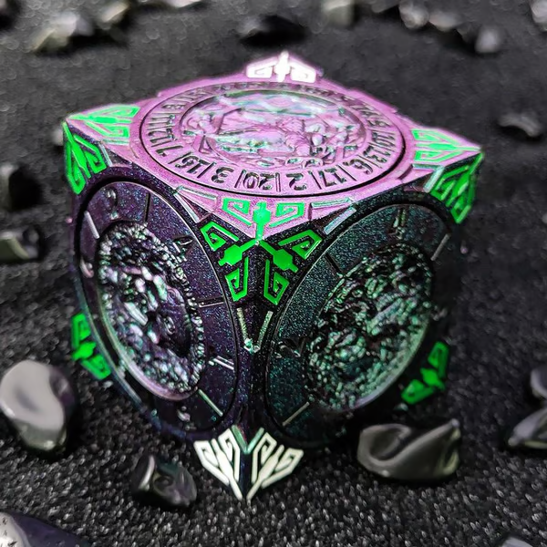 2025 New DND Fidget Spinner DICE: 7-in-1 Metal DND Dice Cube – 6-Sided Rotating Polyhedral Dice, Tabletop RPG Accessory for DMs and Player