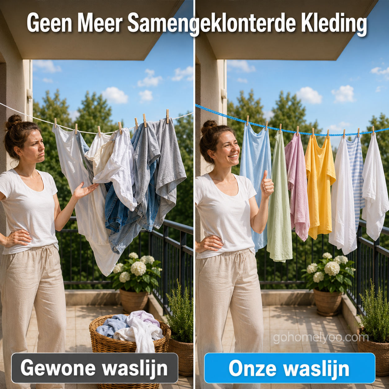🏠🚫 Geen boren, geen schade! Draagbare waslijn klemt overal – balkon, badkamer of tuin. ⌛ 50% korting! 🔥