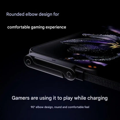 2-in-1 Braided Fast Charge Cable With Built-in Phone Stand