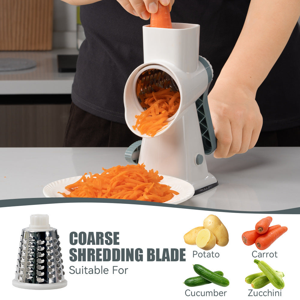 3 in 1 Rotary Cheese Rasper Vegetable Slicer