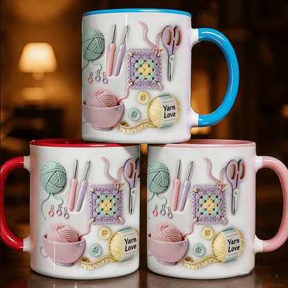 🏆Flash Sale⚡ Meer dan 50.000 verkocht! Bijna uitverkocht💥Yarn Love-mok, cadeau voor handwerkers en creatievelingen
