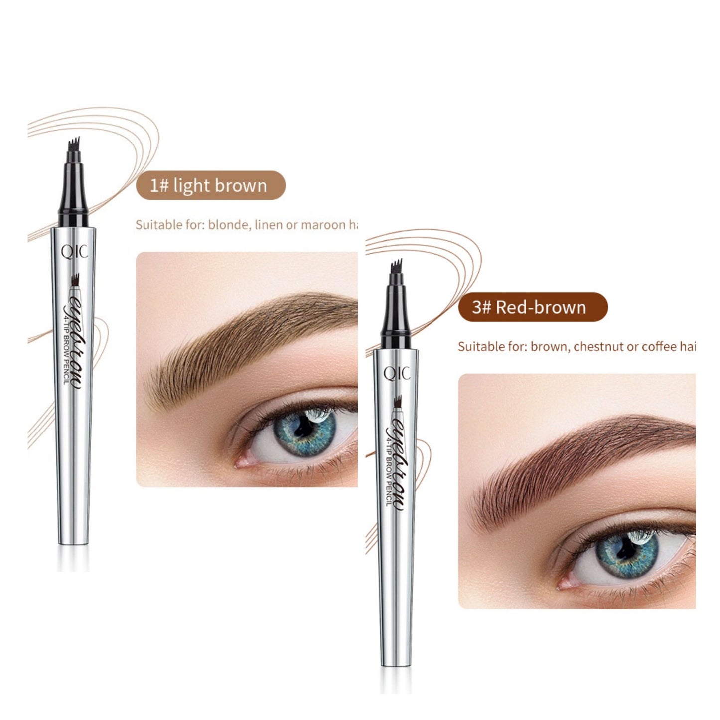 3D Waterdichte Microblading Wenkbrauwpotlood 4 Vork Tip Tattoo Pen