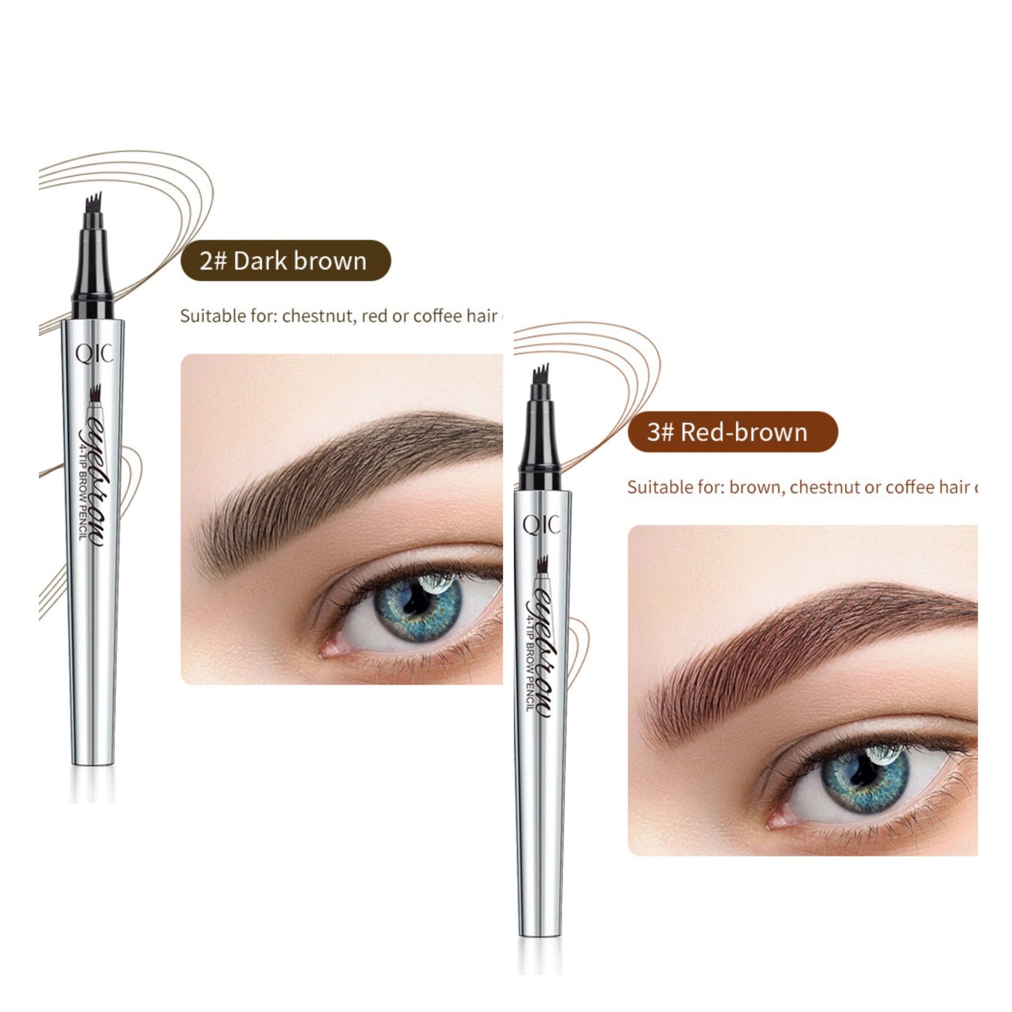 3D Waterdichte Microblading Wenkbrauwpotlood 4 Vork Tip Tattoo Pen