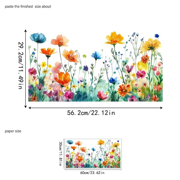 💐New Year Hot Sale 50% Off💞Colorful Floral Bouquet Window Sticker🖼️(Cut to size freely)