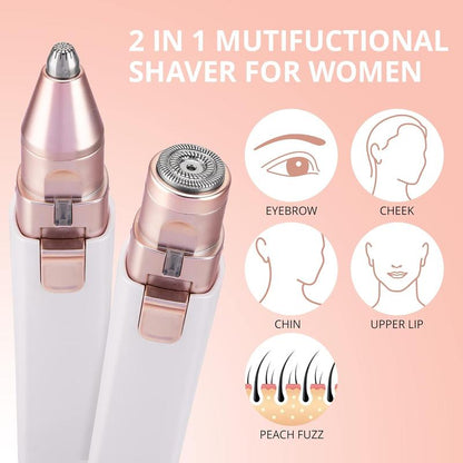 🔥Last Day 49% OFF🔥2-in-1 Women's Eyebrow and Facial Hair Removal Device