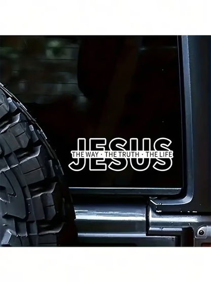 💥LAST DAY SALE 49% OFF💥Jesus-The Way The Truth The Life Christian Vinyl Decal Car Sticker