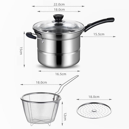 Multifunctionele stalen stalen steelpan
