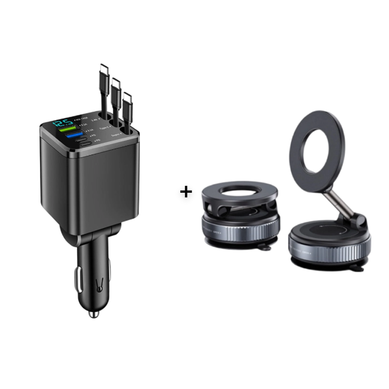 🔋 NU 50% KORTING! 🚗 7-in-1 intrekbare snellader voor in de auto met spanningsweergave – USB-C, snelladen & onmisbaar voor dagelijks gebruik 📱