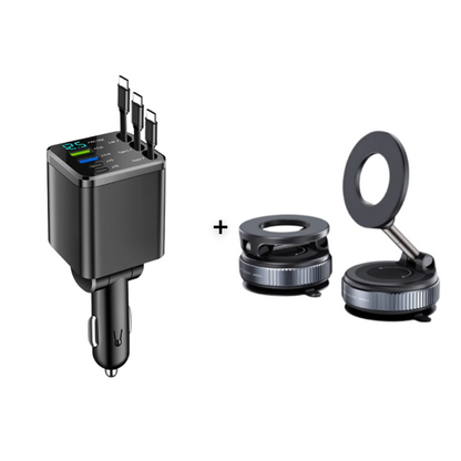 🔋 NU 50% KORTING! 🚗 7-in-1 intrekbare snellader voor in de auto met spanningsweergave – USB-C, snelladen & onmisbaar voor dagelijks gebruik 📱