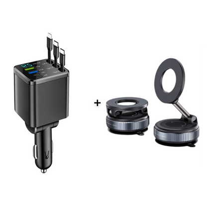 🔋 NU 50% KORTING! 🚗 7-in-1 intrekbare snellader voor in de auto met spanningsweergave – USB-C, snelladen & onmisbaar voor dagelijks gebruik 📱