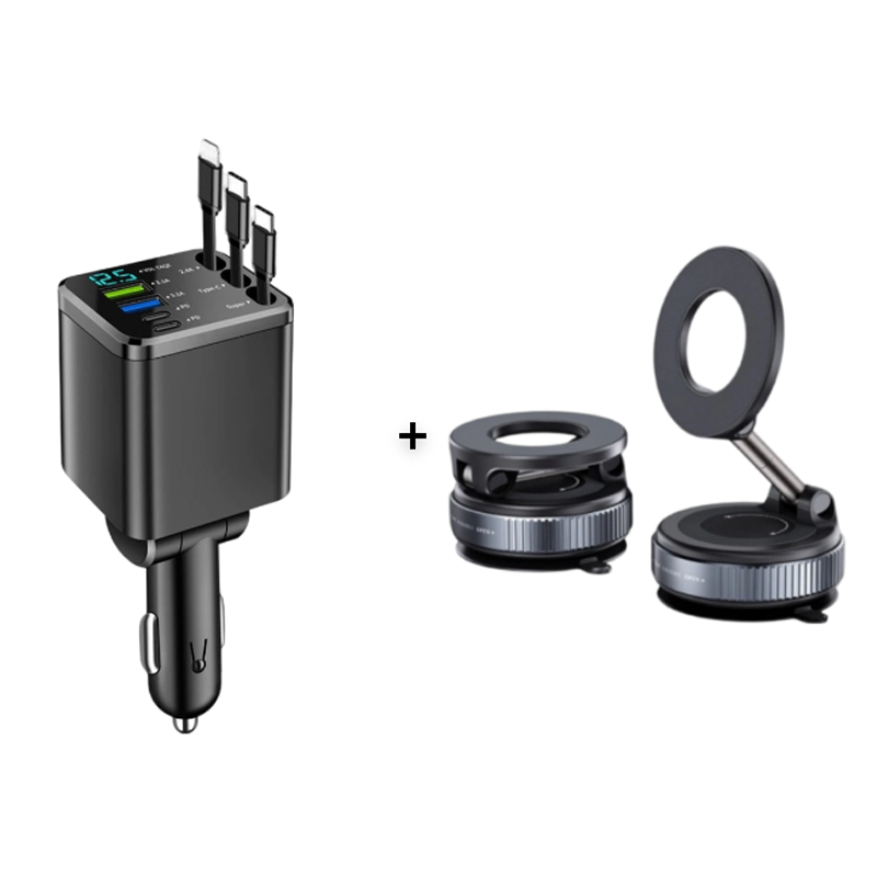 🔋 NU 50% KORTING! 🚗 7-in-1 intrekbare snellader voor in de auto met spanningsweergave – USB-C, snelladen & onmisbaar voor dagelijks gebruik 📱