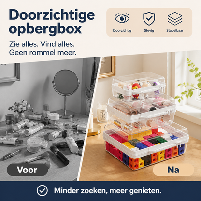 💥50% KORTING👜 Stevige Doorzichtige Bewaarzakken📚Veelzijdig bruikbaar voor opruimen