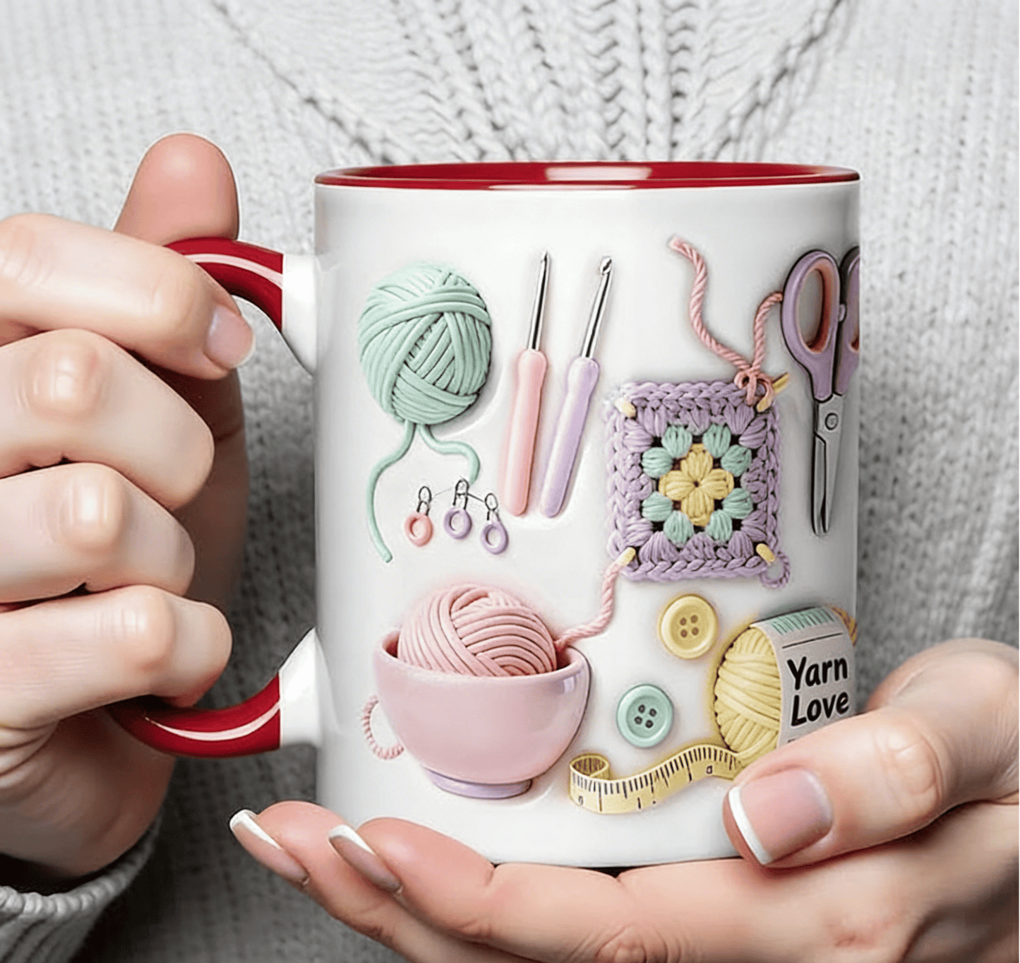 🏆Flash Sale⚡ Meer dan 50.000 verkocht! Bijna uitverkocht💥Yarn Love-mok, cadeau voor handwerkers en creatievelingen
