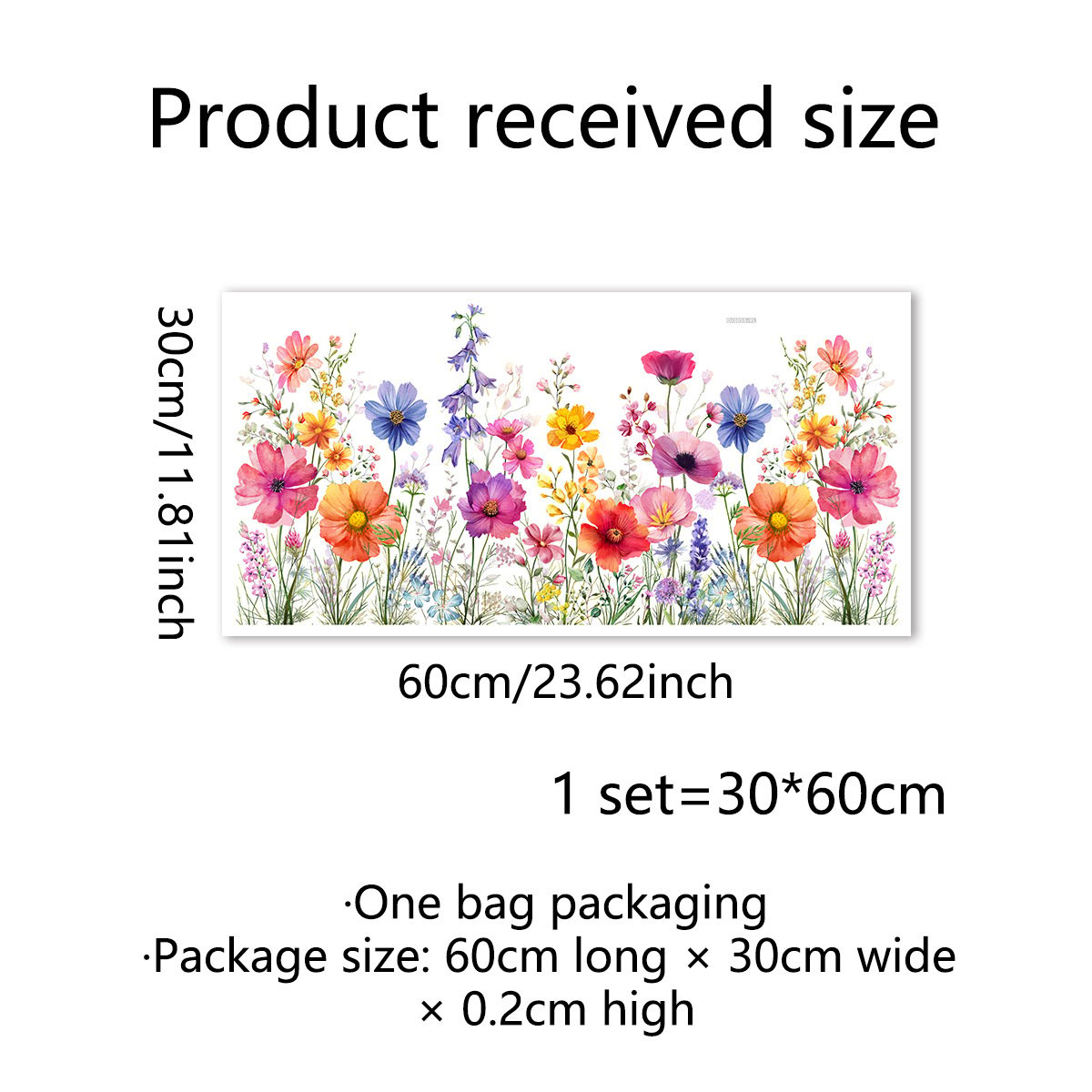 💐New Year Hot Sale 50% Off💞Colorful Floral Bouquet Window Sticker🖼️(Cut to size freely)