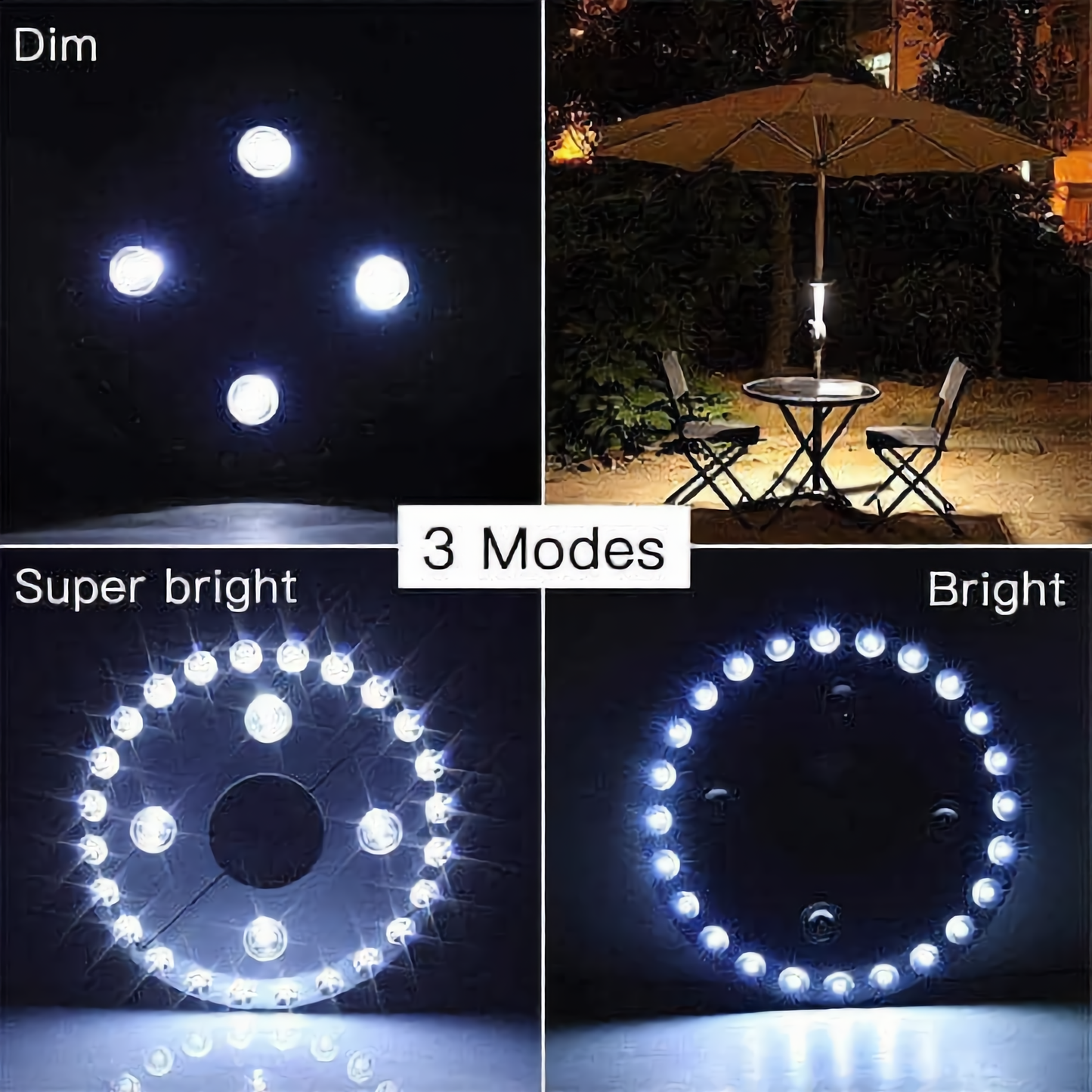 🔥50% Korting！💡 LED-Klemlamp voor parasol & stok – werkt op batterijen, 3 lichtstanden, weerbestendig – perfect voor het terras, op de camping en in de tuin