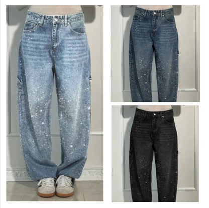 🌟Damesjeans met losse strass
