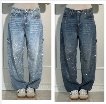 🌟Damesjeans met losse strass
