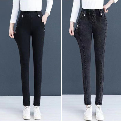 Soepele, warme, zachte skinny jeans voor dames