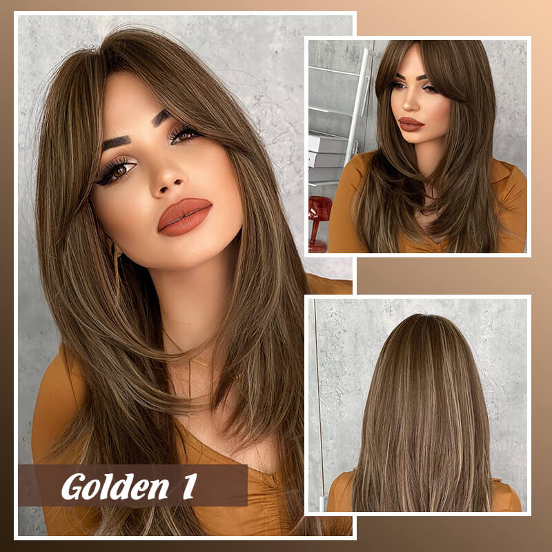 💕HOT SALE💕48%OFF✨Wig long hair Layered bangs wigs
