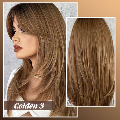 💕HOT SALE💕48%OFF✨Wig long hair Layered bangs wigs