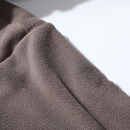 Men's Double-Faced Faux Fleece Warm Hooded Jacket