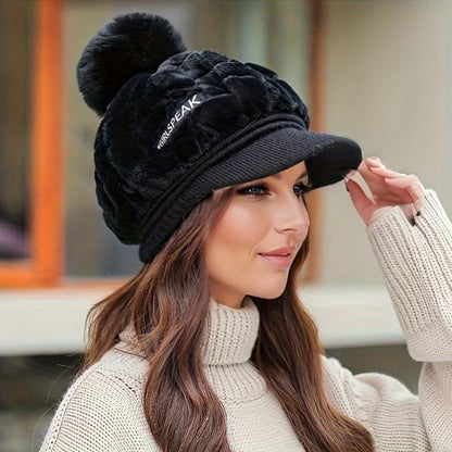 🎁Beste cadeau voor haar🎁👒-Dameswarme wintermuts met korte rand🥰