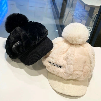 🎁Beste cadeau voor haar🎁👒-Dameswarme wintermuts met korte rand🥰