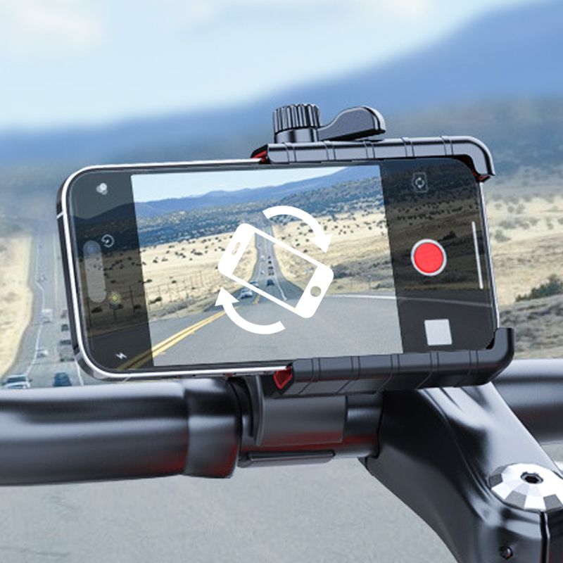 Houder voor fietstelefoon, [cameravriendelijke] houder voor motorstelefoon voor elektrische scooter, mountainbike, crossmotor en motorfiets - 360° draaibaar, geschikt voor iPhone en Android smartphones van 4,5-7,0 inch