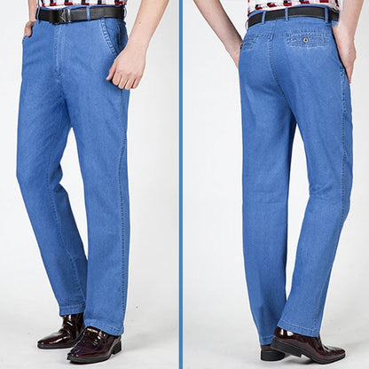 💥Uitverkoop 49% korting⏳Rechte Pasvorm Stretch Jeans Met Hoge Taille Voor Mannen🔥