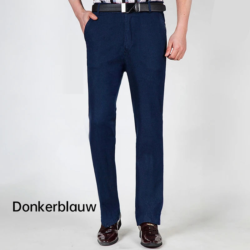 💥Uitverkoop 49% korting⏳Rechte Pasvorm Stretch Jeans Met Hoge Taille Voor Mannen🔥