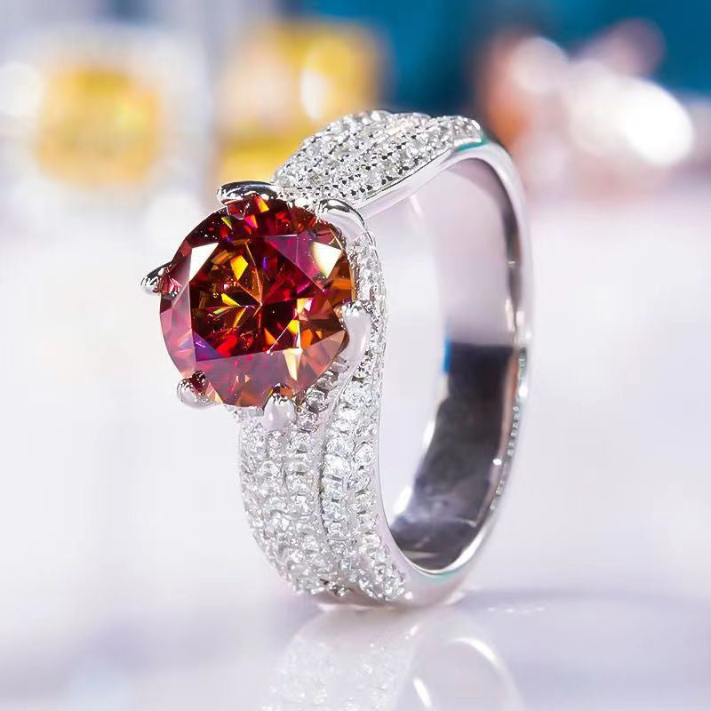 3 Karaat Super Sparkle Elegante Vintage Dames Ring