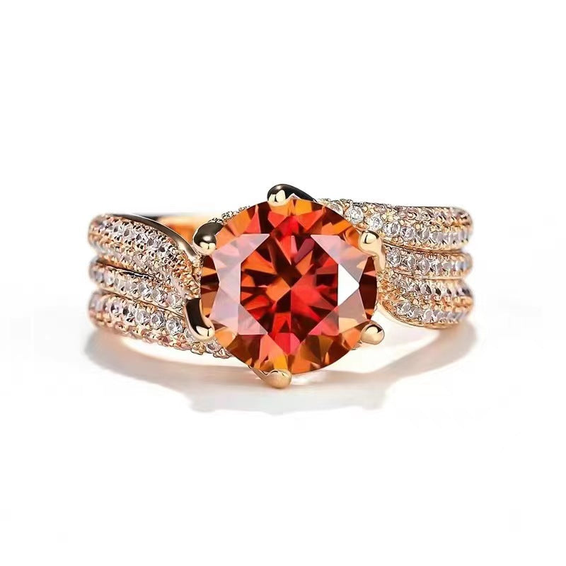 3 Karaat Super Sparkle Elegante Vintage Dames Ring