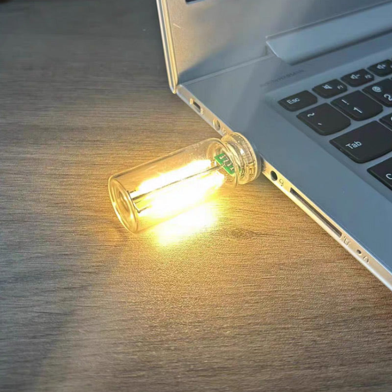 Draagbare Aanraakbediening Glasbol USB Nachtlamp