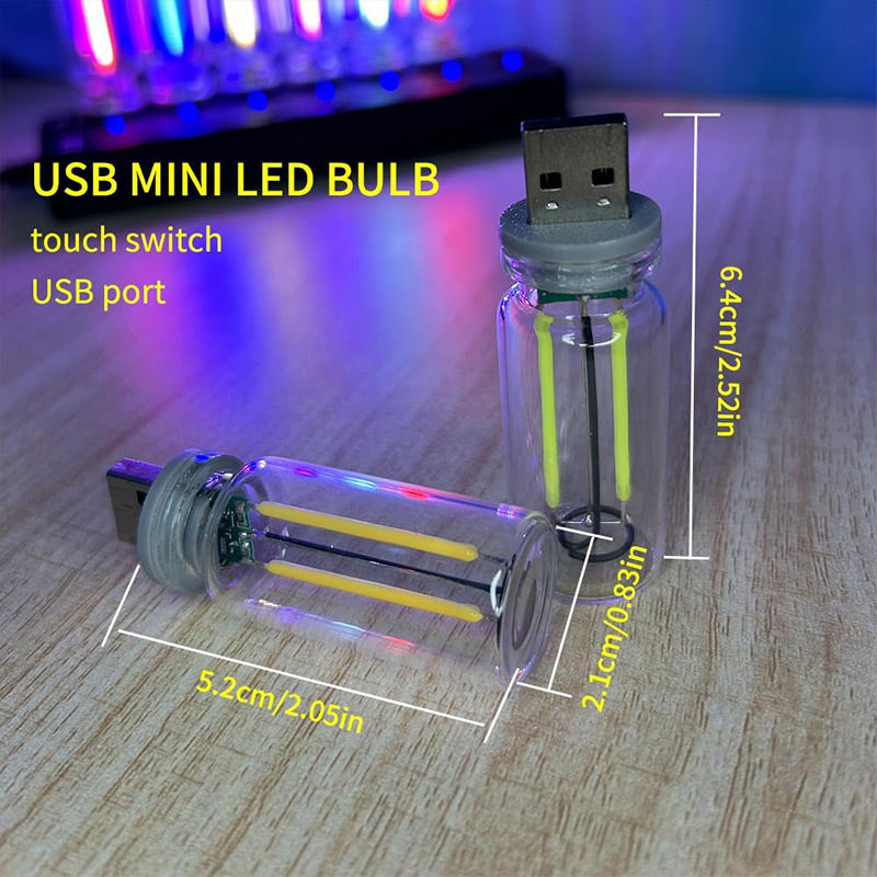 Draagbare Aanraakbediening Glasbol USB Nachtlamp