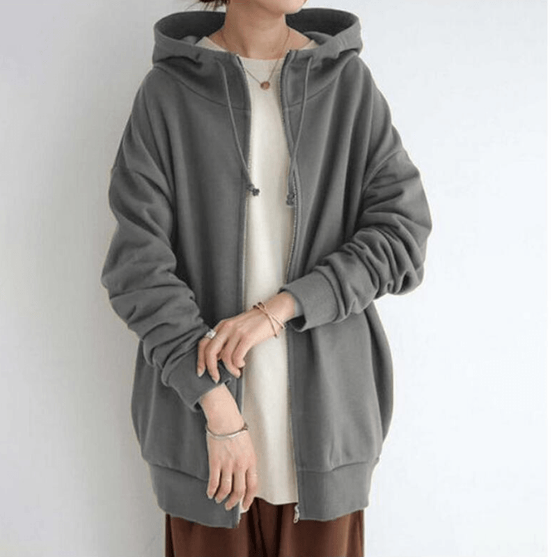 Vrouwen Zip Hooded Sweater voor Herfst/Winter