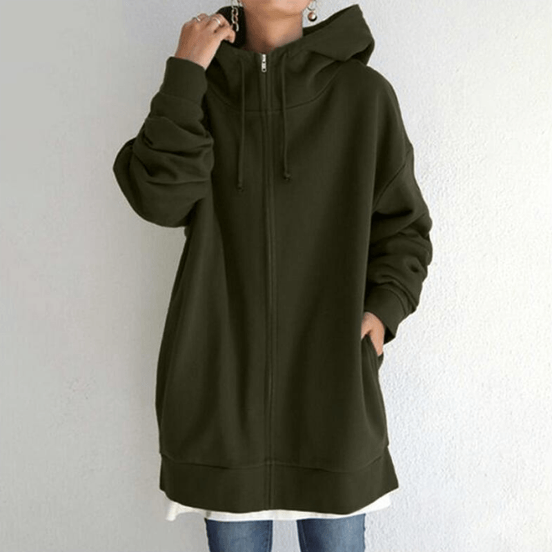 Vrouwen Zip Hooded Sweater voor Herfst/Winter