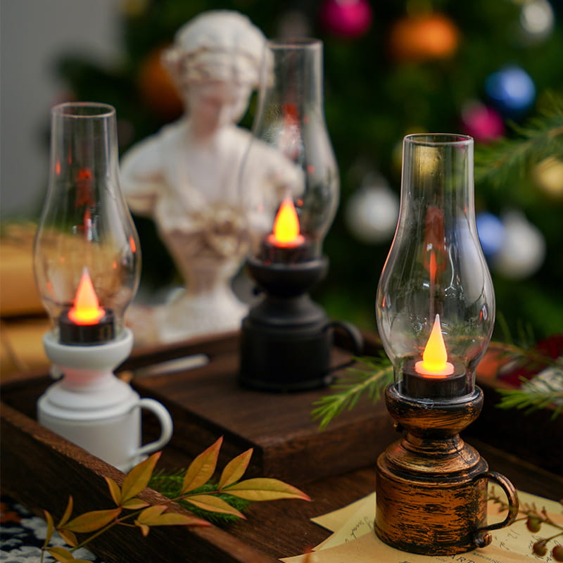 👍Ontvang van tevoren een 49% korting voor Kerstmis💥💥LED Vintage Kerosine Lamp Elektronische Swing Kaars