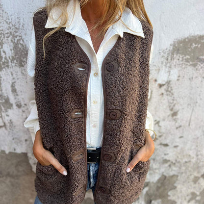 Women's Fall Button Down Kort Warm Vest