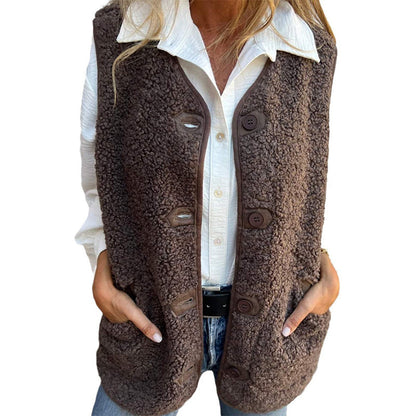 Women's Fall Button Down Kort Warm Vest