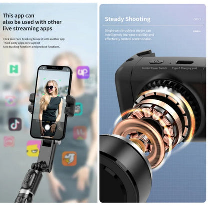 360° Draaibare 3-Assige Opvouwbare Gimbal Stabilisator voor Smartphone Opnames