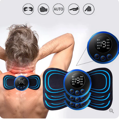 Draagbare Massager met 8 Modi en LCD-Scherm - Mini Spierstimulator voor Pijnverlichting