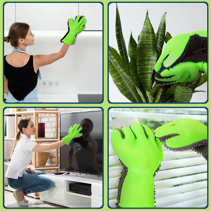 Double-sided five-finger car wash gloves