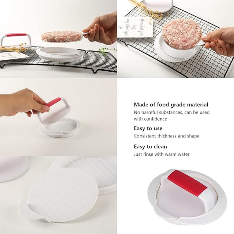 Round Hamburger Patty Mold With Easy Release