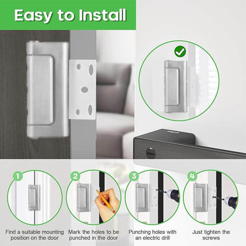 Home Security Door Reinforcement Lock with Screws