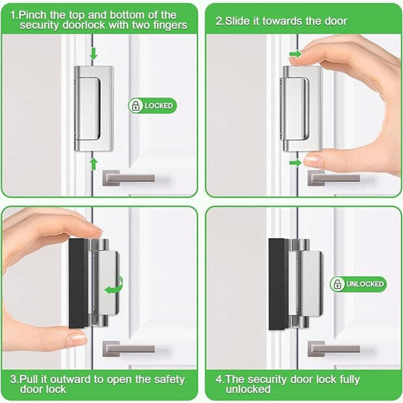 Home Security Door Reinforcement Lock with Screws