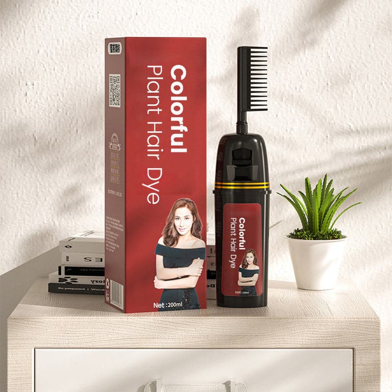 🔥Uitverkoop 50% korting🔥Kleurrijke plantaardige haarverf, met innovatieve kamapplicator 🎅 Christmas Must Have Haarkleur🎅