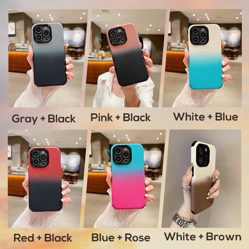 Matte Gradient Anti-Drop Phone Case for iPhone 16 -13 Series