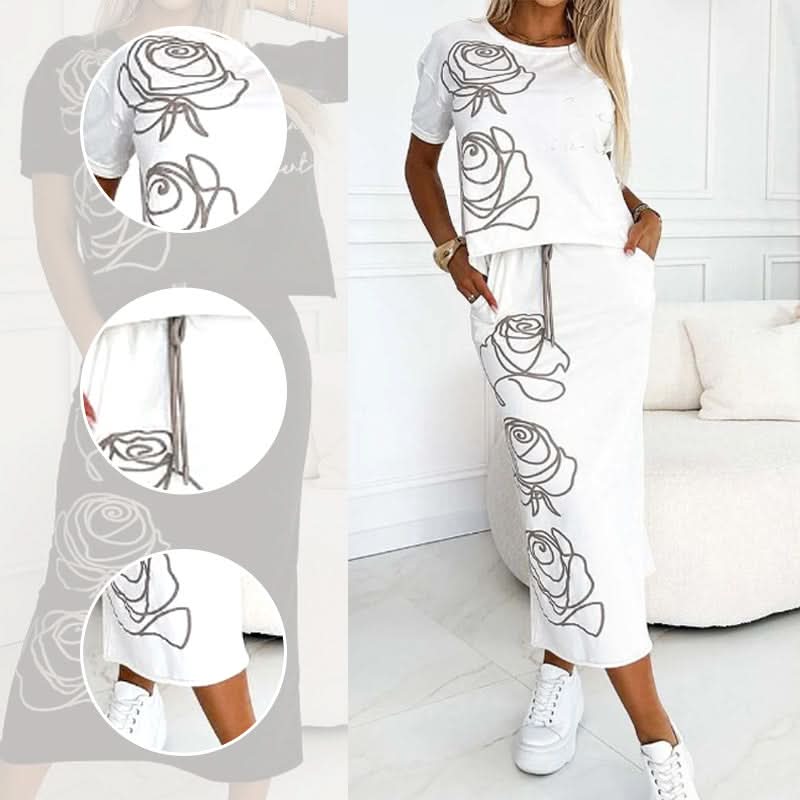 Casual T-shirt met bloemen en bustier voor dames