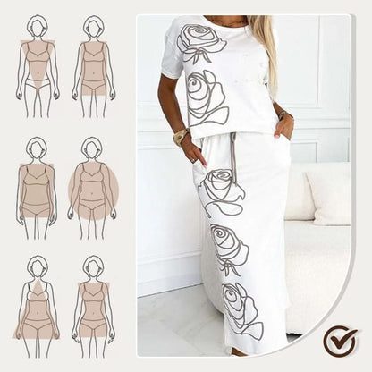Casual T-shirt met bloemen en bustier voor dames