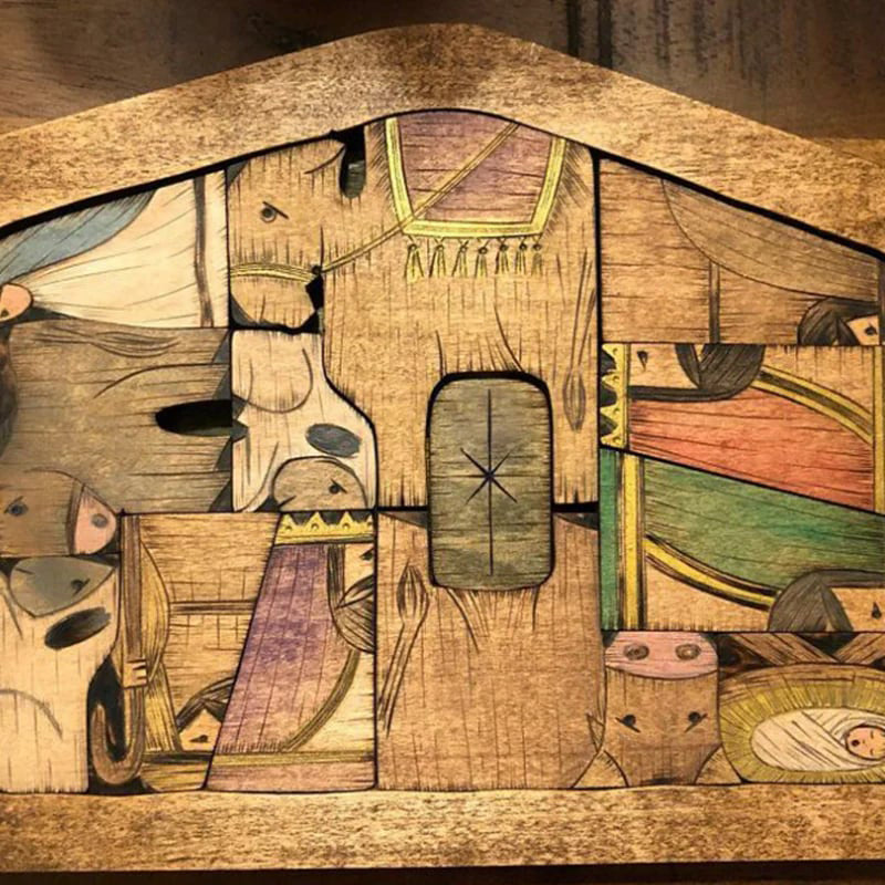 🎁 🔥Wooden Nativity Puzzle Set